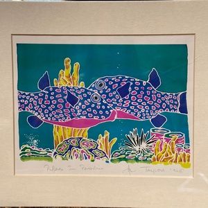 Ann Taylor signed print “Puffers in Paradise” art